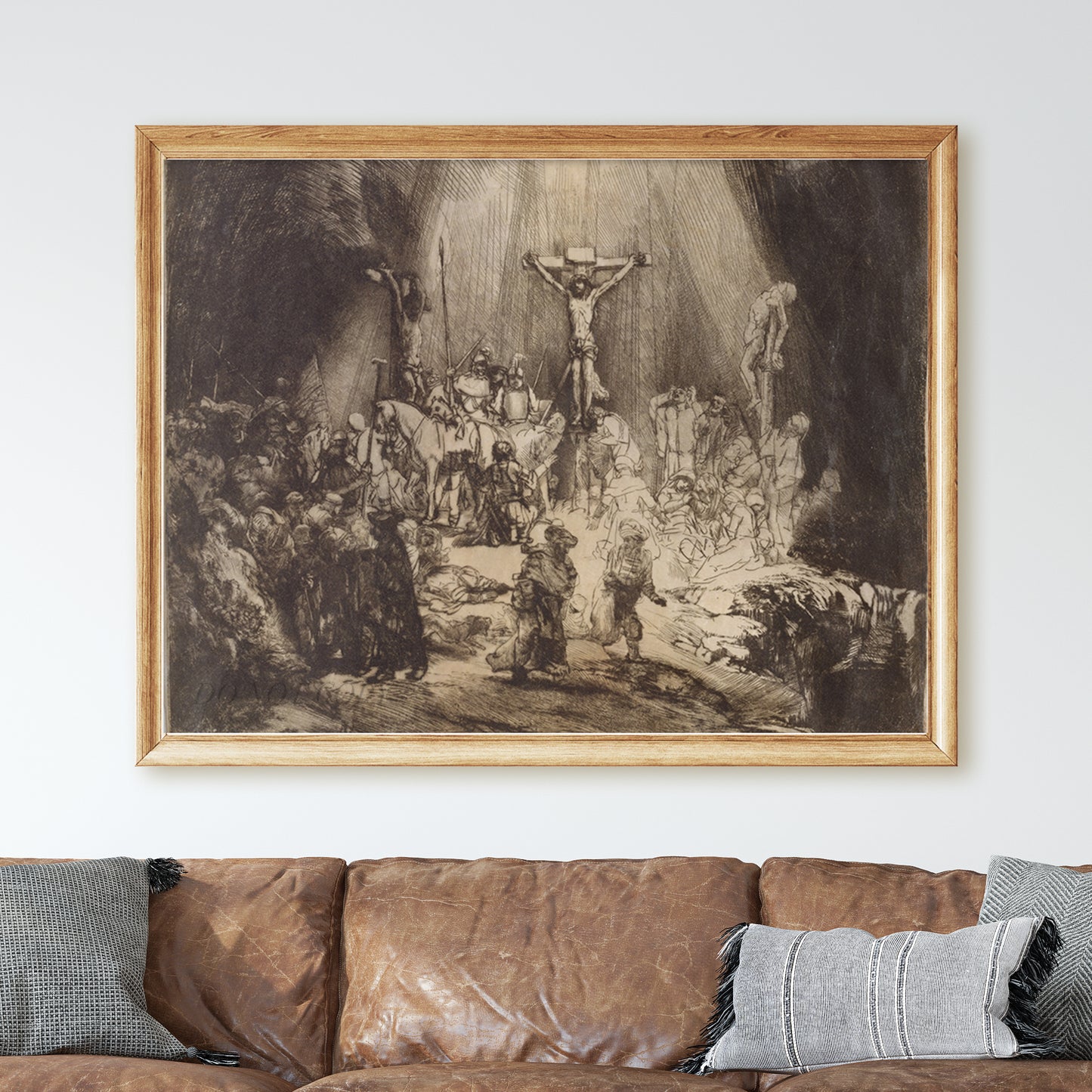 Christ Crucified Between The Two Thieves The Three Crosses (1653) by Rembrandt