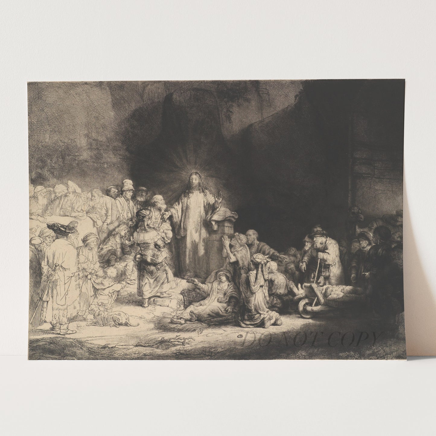 Christ Preaching by Rembrandt