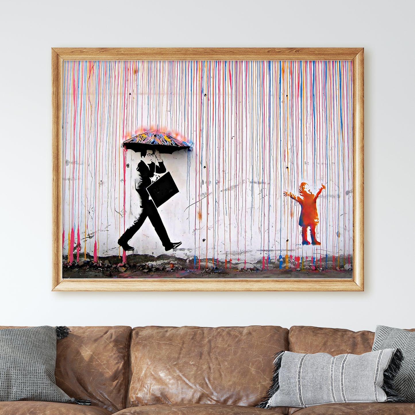 Colored Rain Banksy