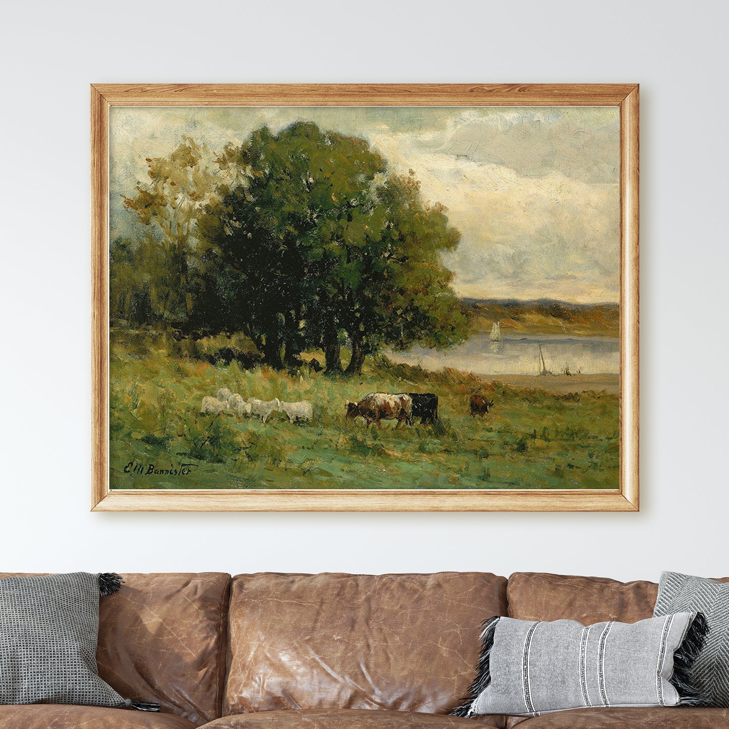 Cows and Sheep in a Landscape