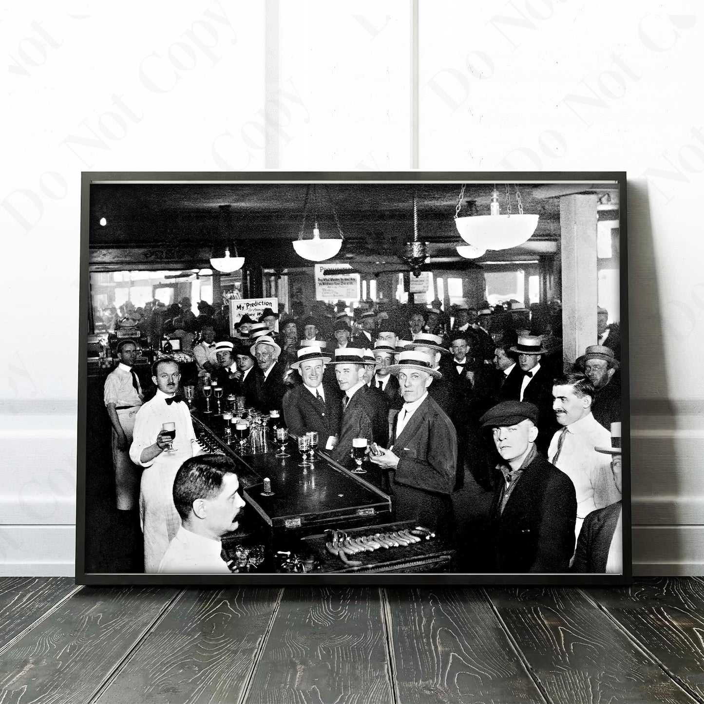 Crowded Bar Before Prohibition New York City 1919