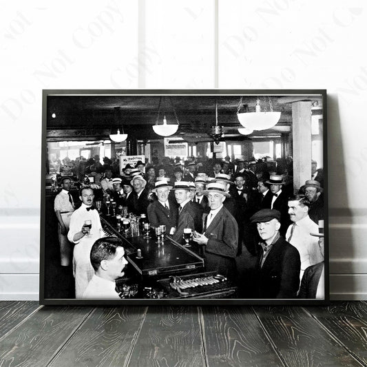 Crowded Bar Before Prohibition New York City 1919