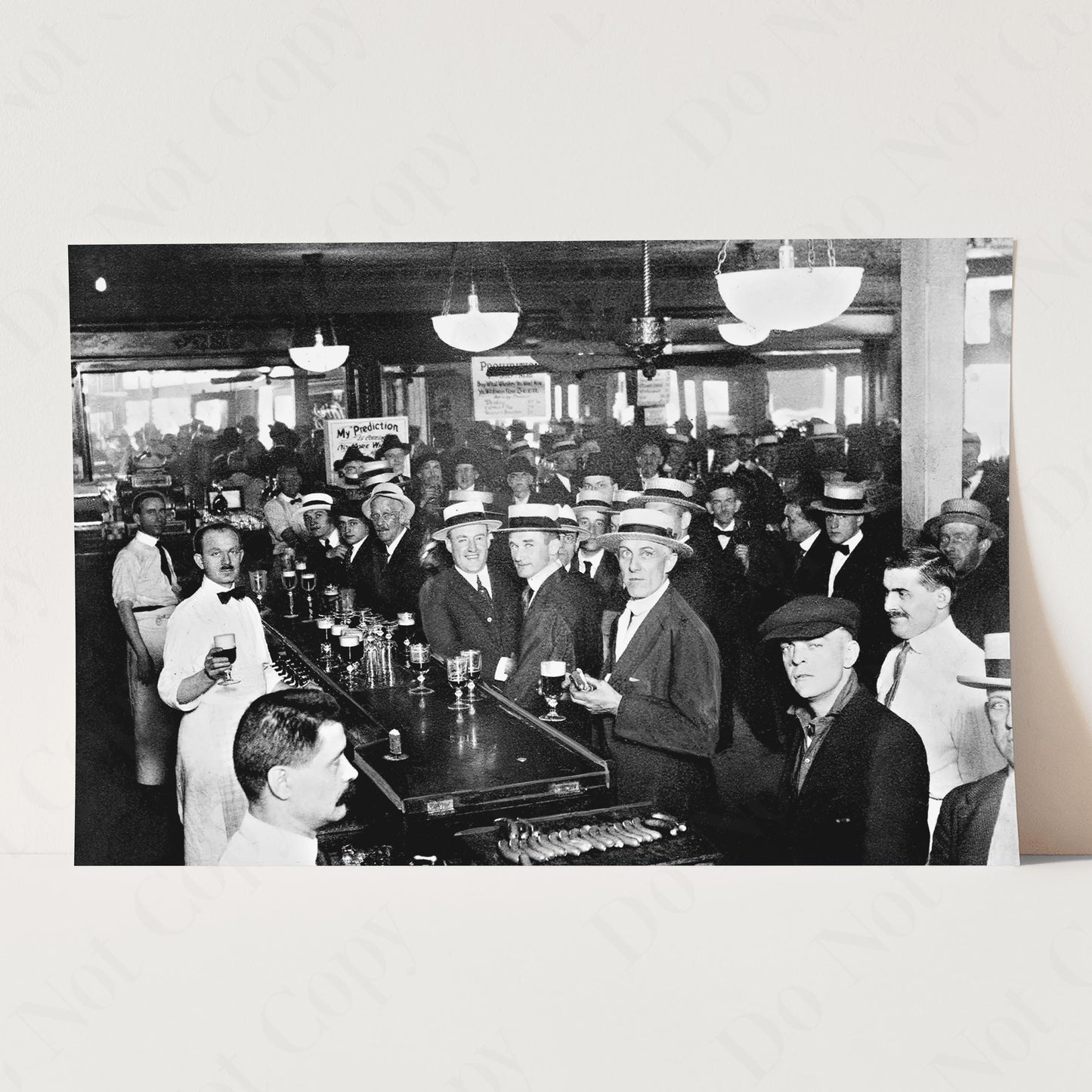 Crowded Bar Before Prohibition New York City 1919