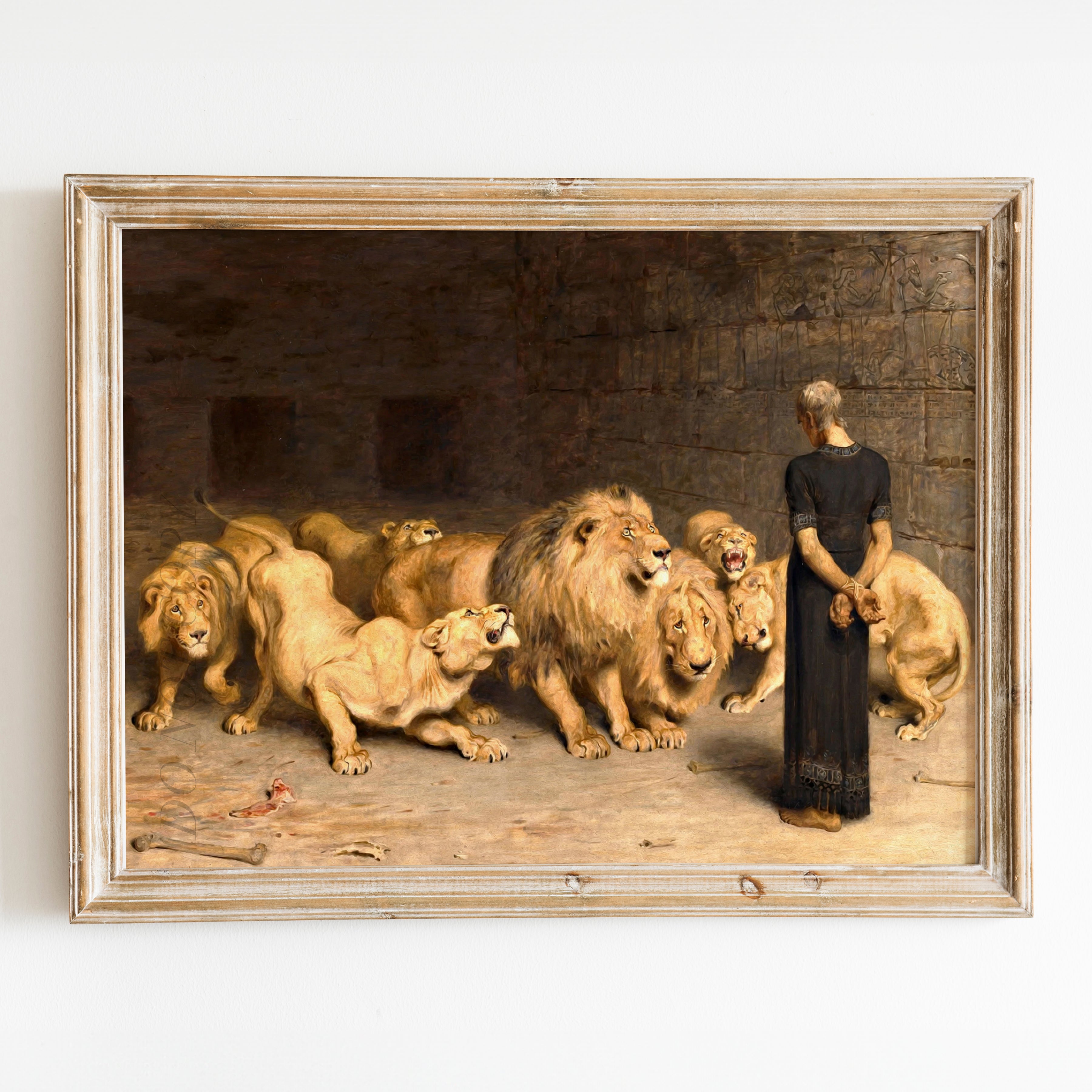 Daniel In The Lions Den 1872 By Briton Rivi re Wall Art Prints daniel-in-the-lions-den-1872-by-briton-rivi-re-wall-art-prints