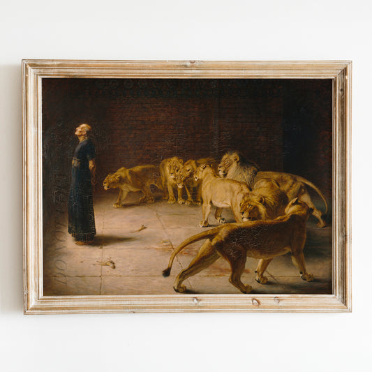 Daniel in the Lions' Den (1890) by Briton Rivière
