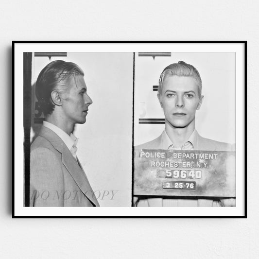 David Bowie Prison Mug Shots