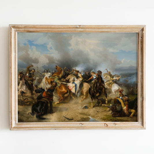 Death of King Gustav II Adolf of Sweden at the Battle of Lutzen by Carl Wahlboml
