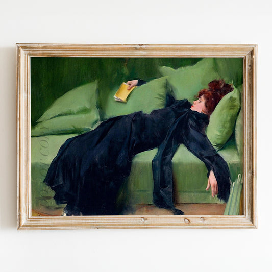 Decadent Young Woman. After the Dance (1899) by Ramon Casas