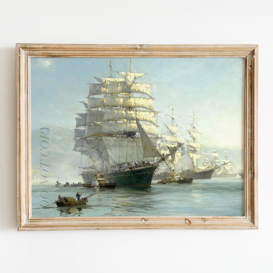 Departure at Dawn (1920) by Montague Dawson