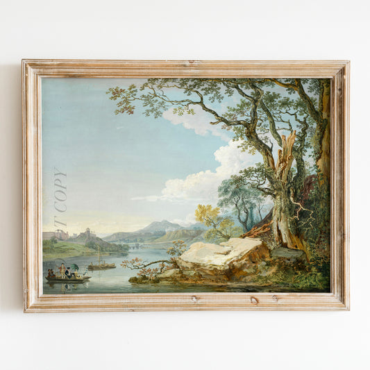 Drinking on a River Boat Landscape