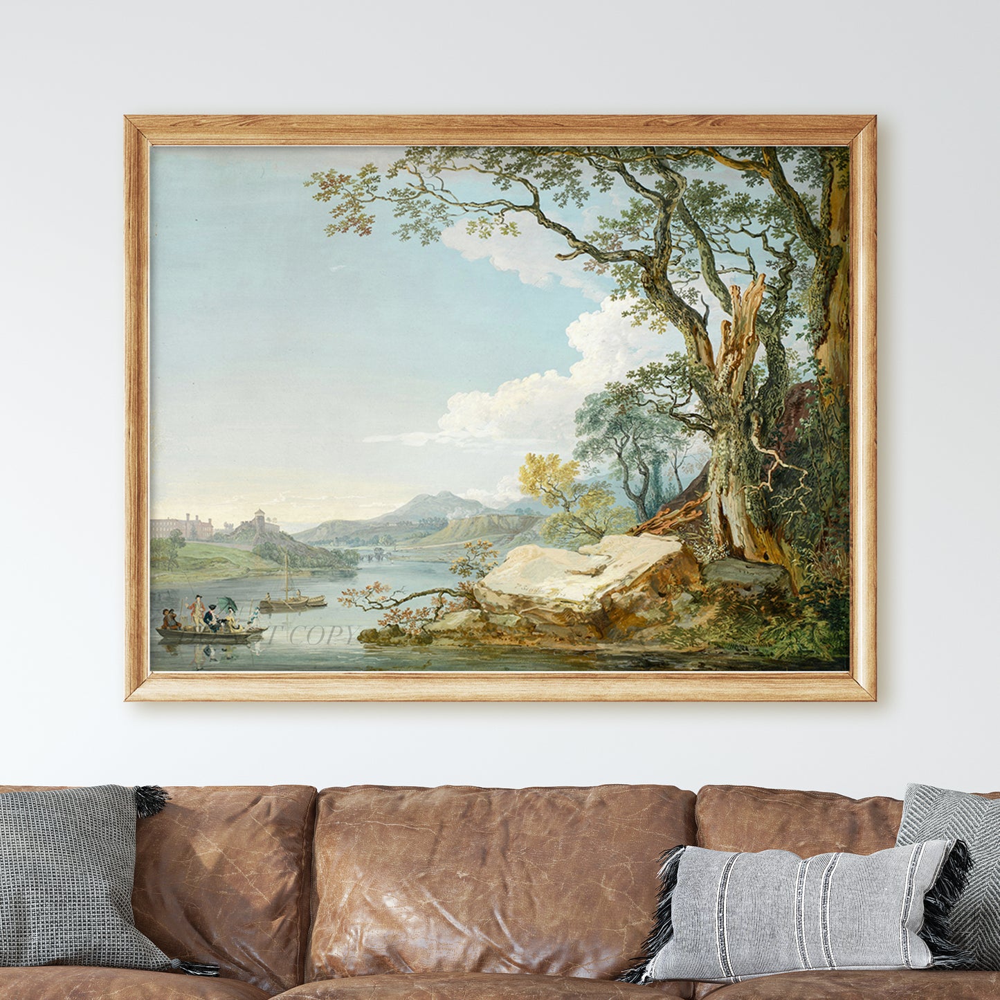 Drinking on a River Boat Landscape