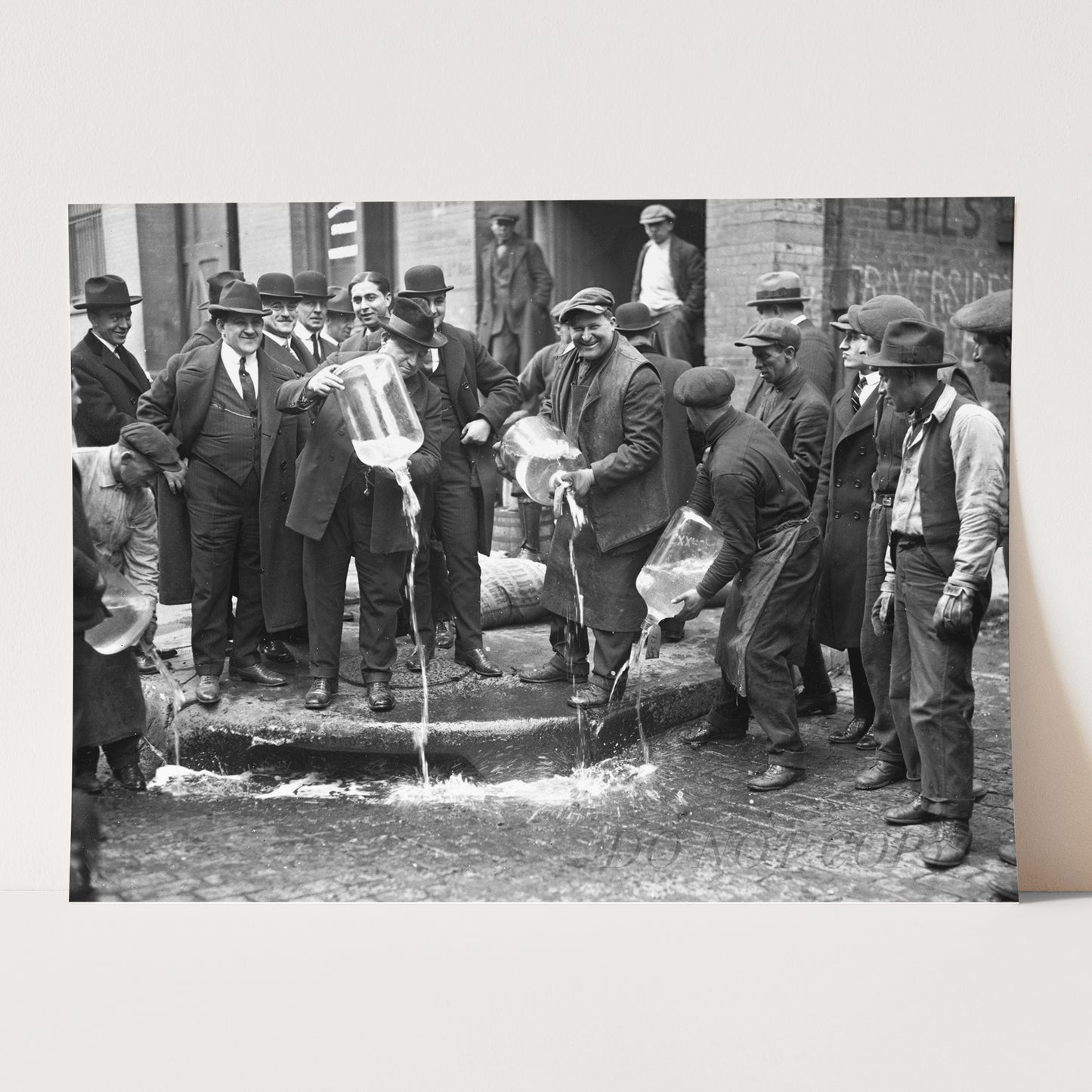 Dumping Beer Out Prohibition 1920s