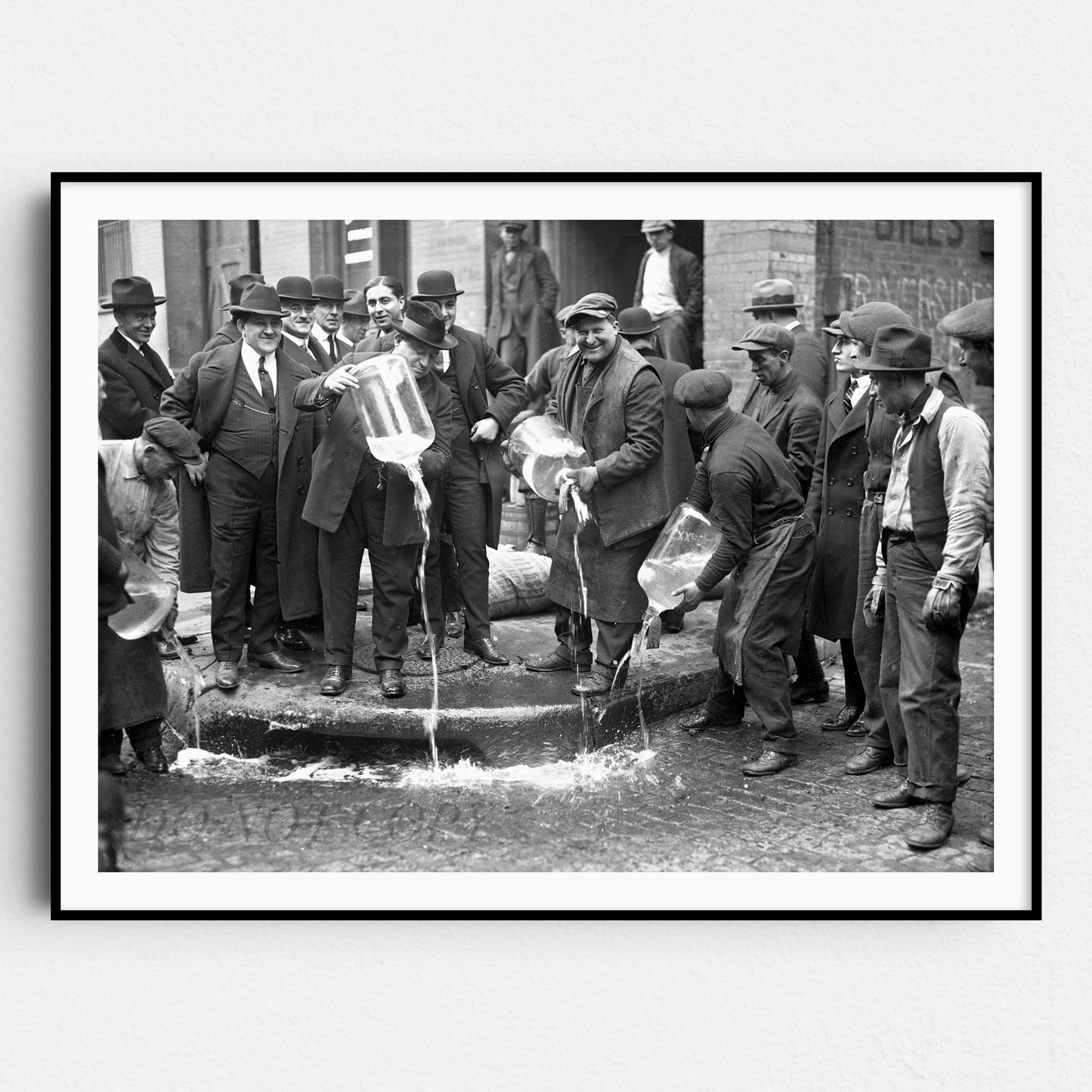 Dumping Beer Out Prohibition 1920s