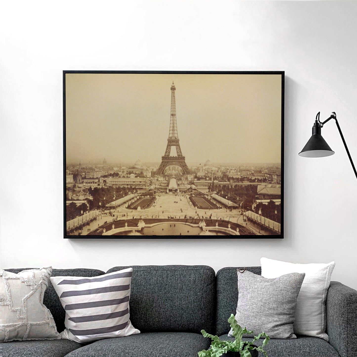 Eiffel Tower and Champ de Mars seen from Trocadéro Palace 1889