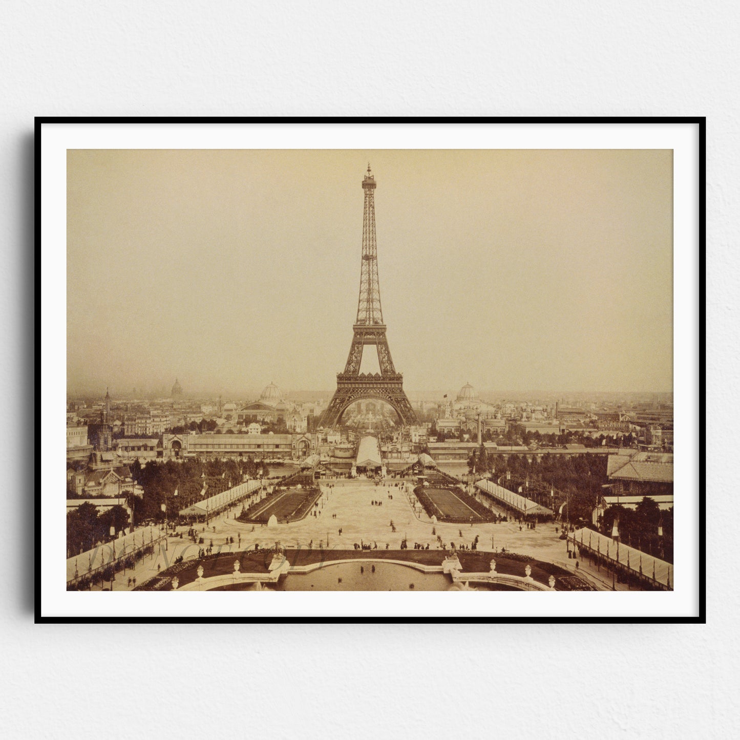 Eiffel Tower and Champ de Mars seen from Trocadéro Palace 1889
