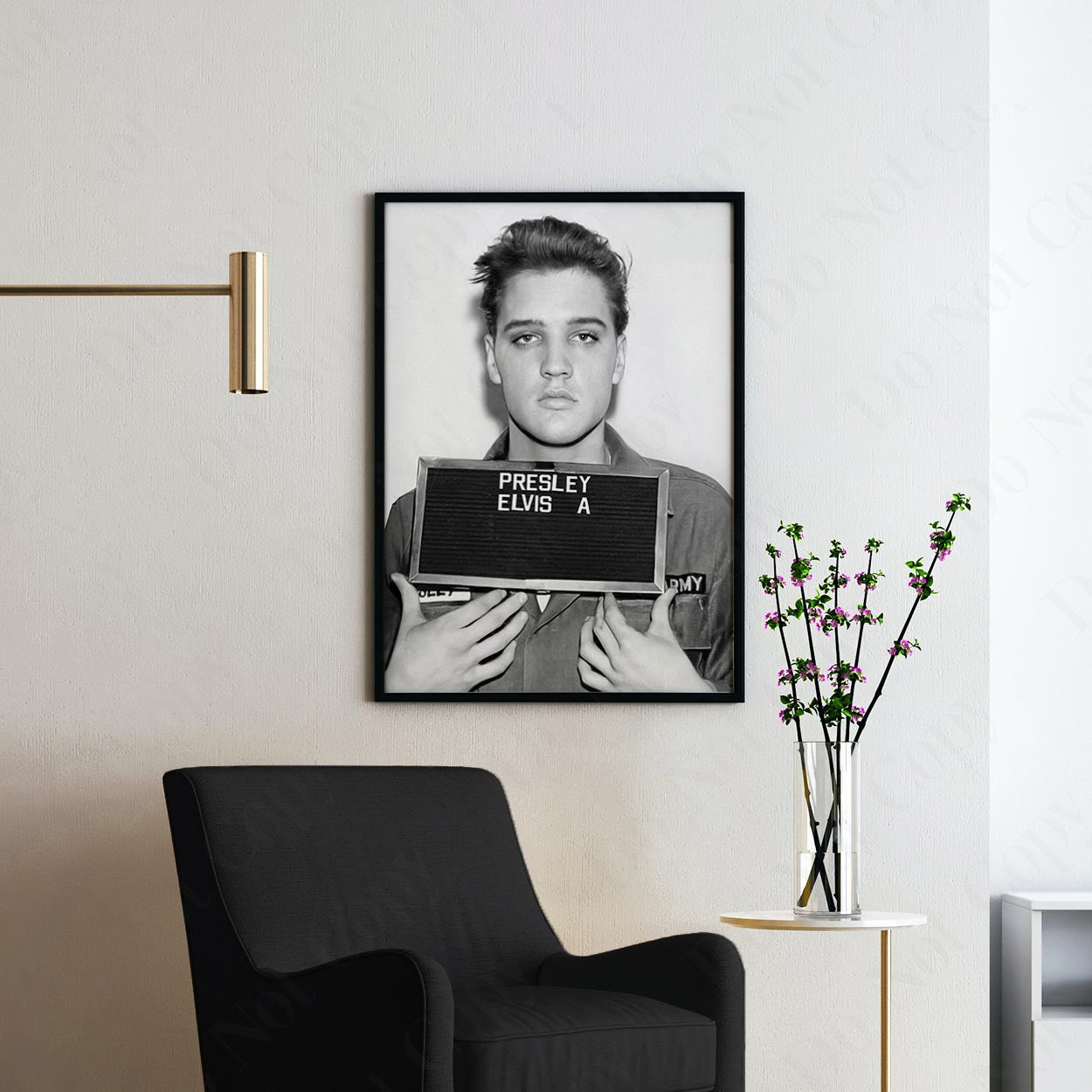 Elvis Presley US Navy Mug Shot