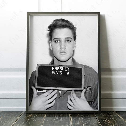 Elvis Presley US Navy Mug Shot