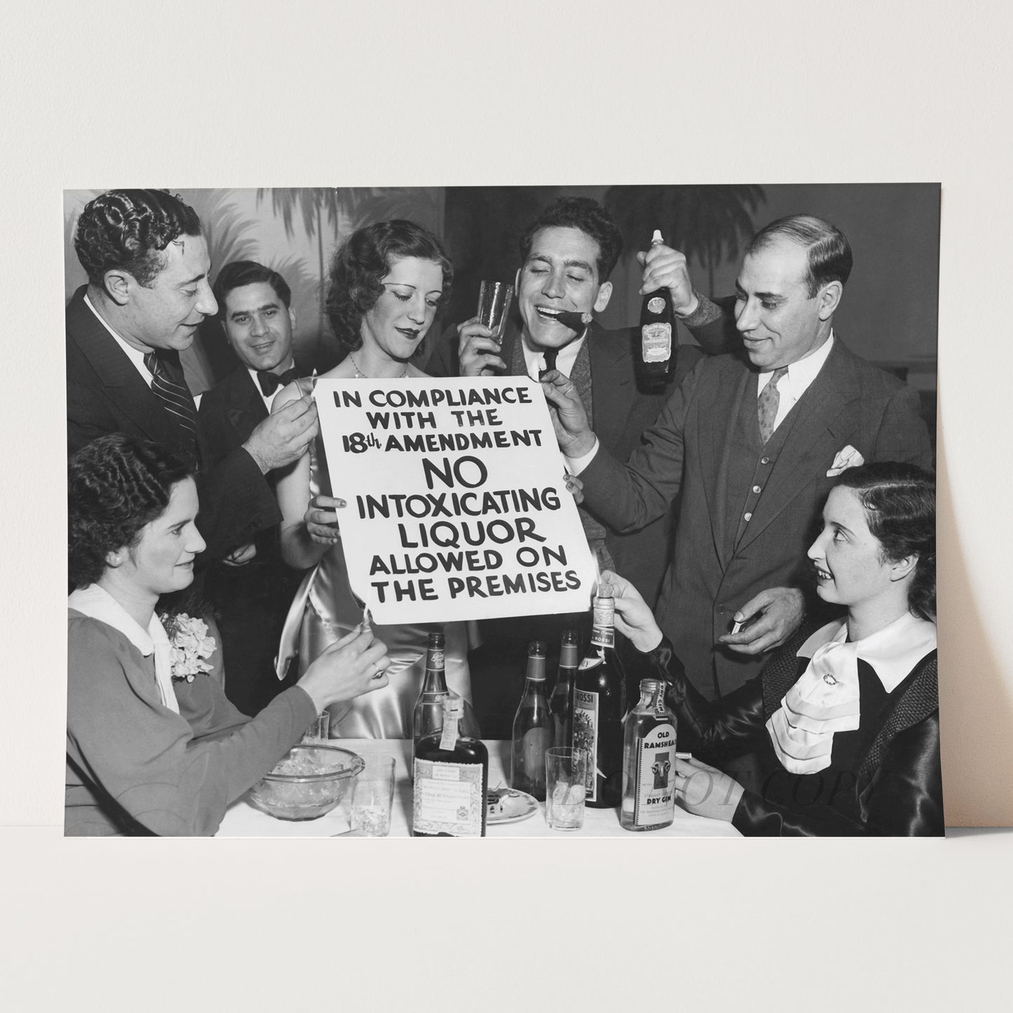 End of Prohibition - No Liquor on Premises