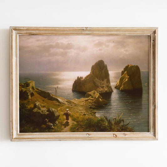 Faraglioni at Capri (1890) by August Wilhelm Leu