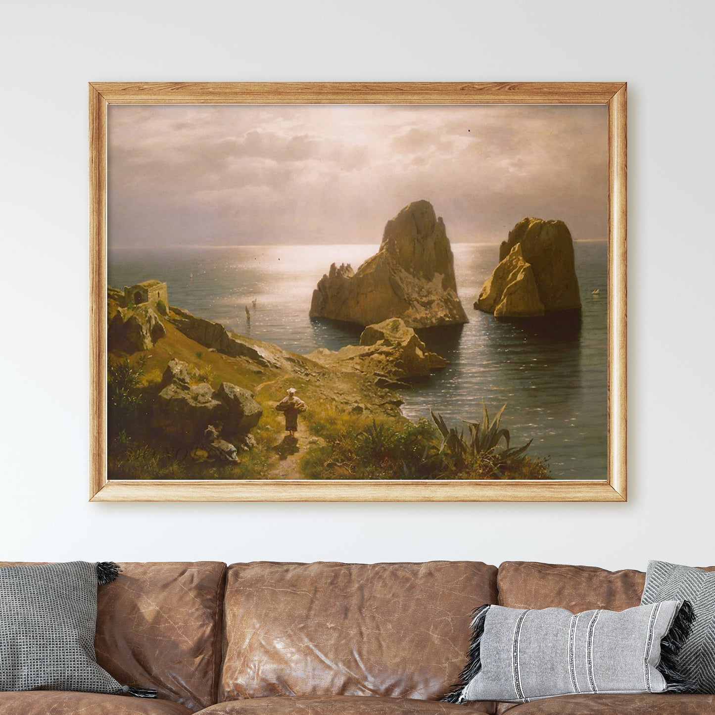 Faraglioni at Capri (1890) by August Wilhelm Leu