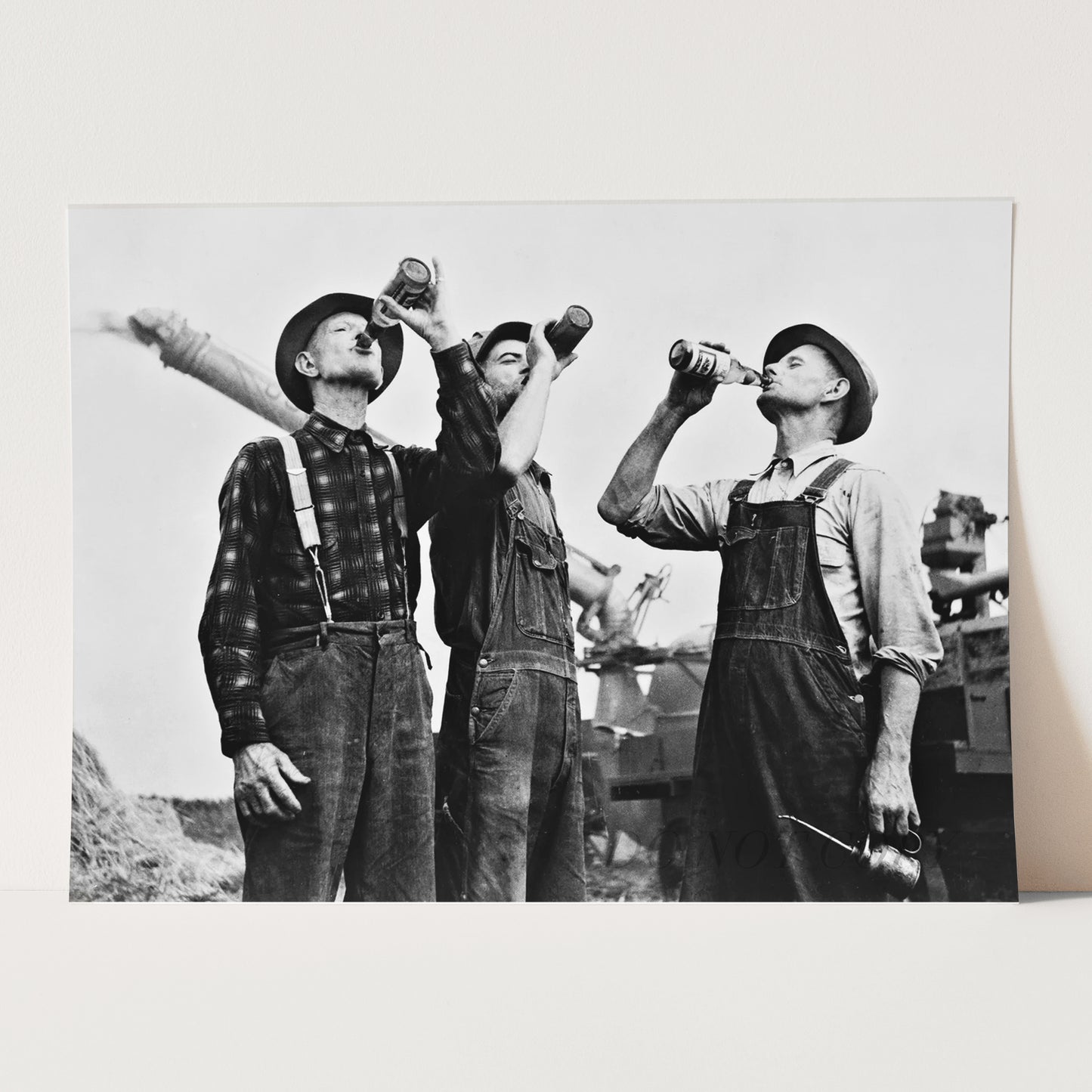 Farmers Drinking Vintage Beer Drinking 1900s
