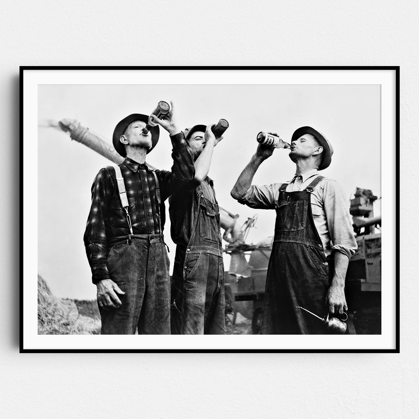 Farmers Drinking Vintage Beer Drinking 1900s