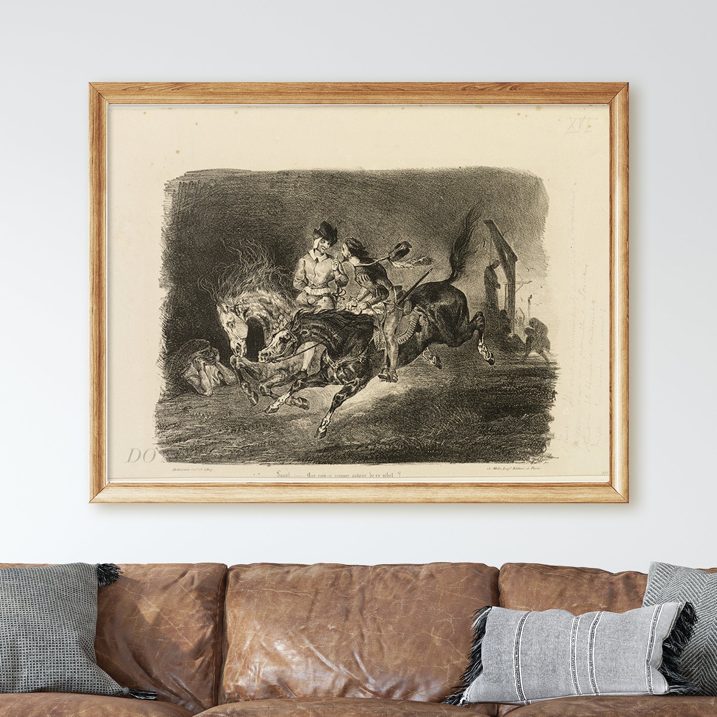 Faust and Mephistopheles Galloping Through the Night of the Witches' Sabbath (1828) by Eugène Delacroix