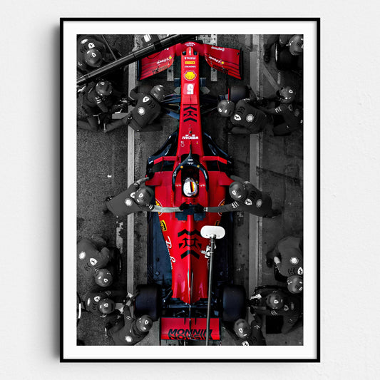 Formula 1 Car Pitting Ferrari