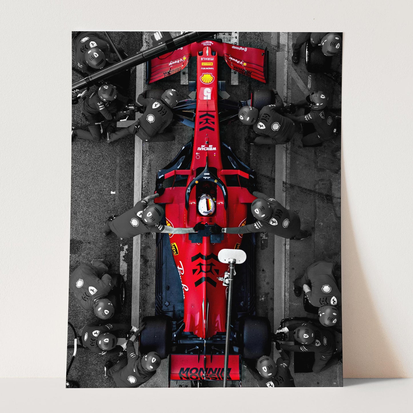 Formula 1 Car Pitting Ferrari