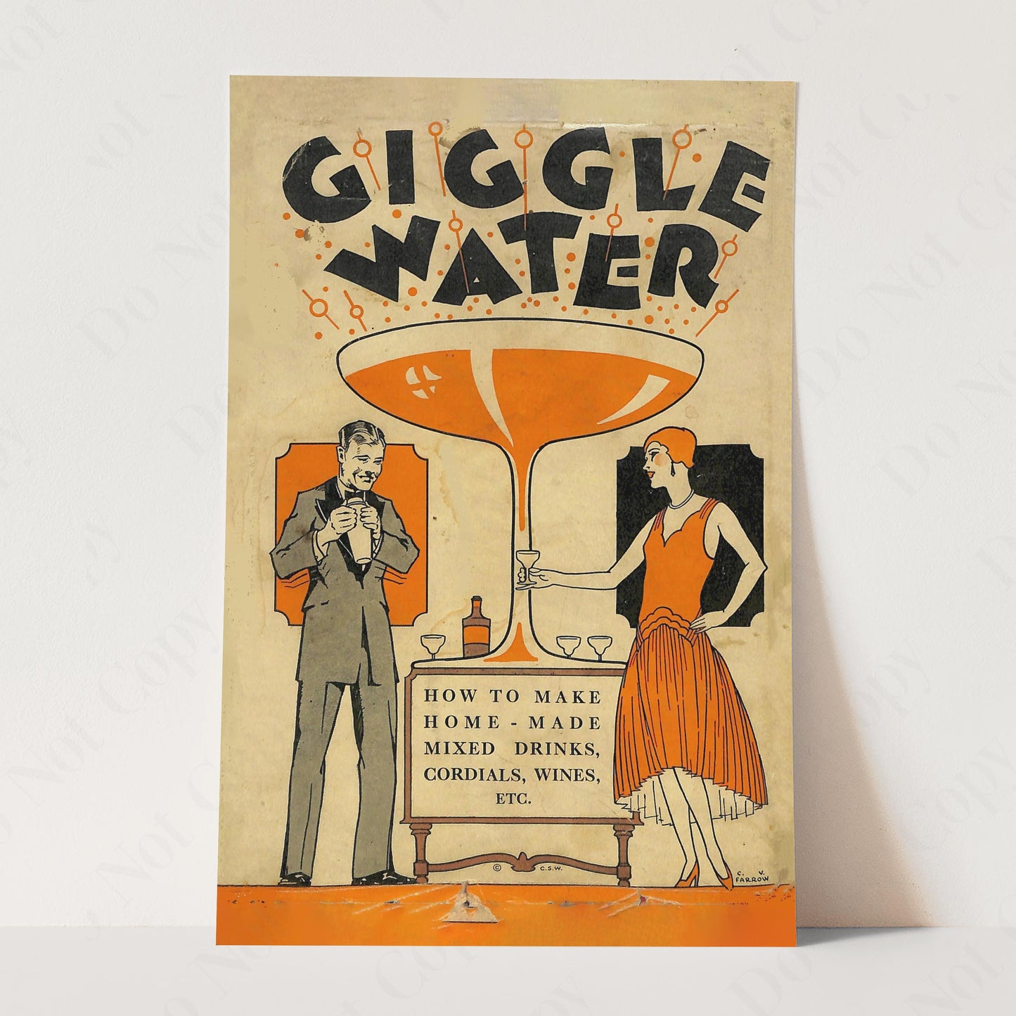 Giggle Water, Vintage Cocktail Advertising