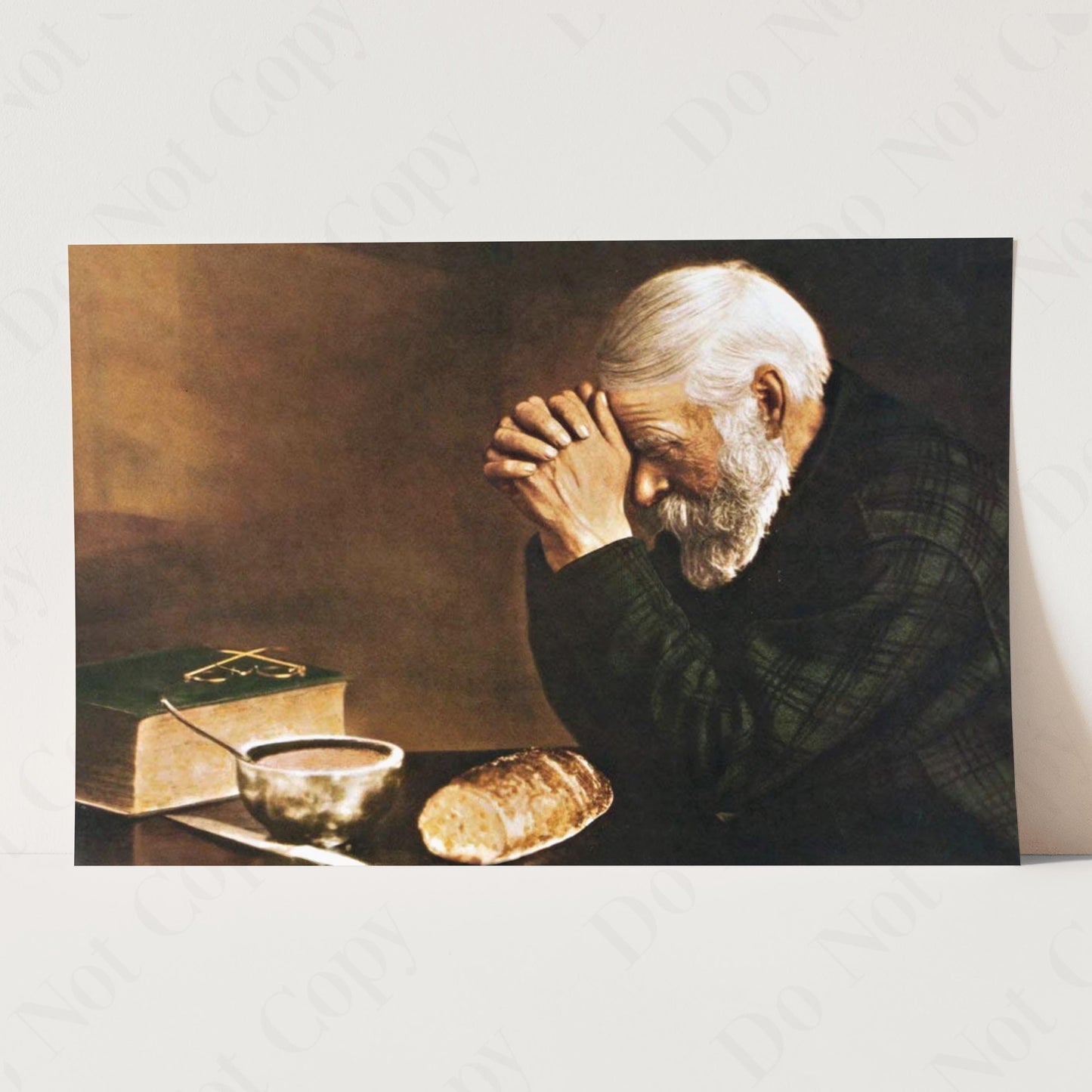 Grace - Man Praying Over Daily Bread