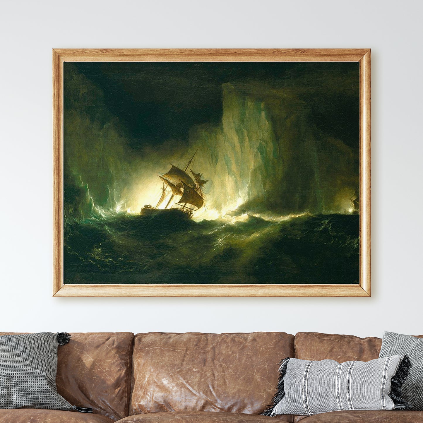 HMS 'Erebus' Passing Through the Chain of Bergs (1842) by Richard Brydges Beechey