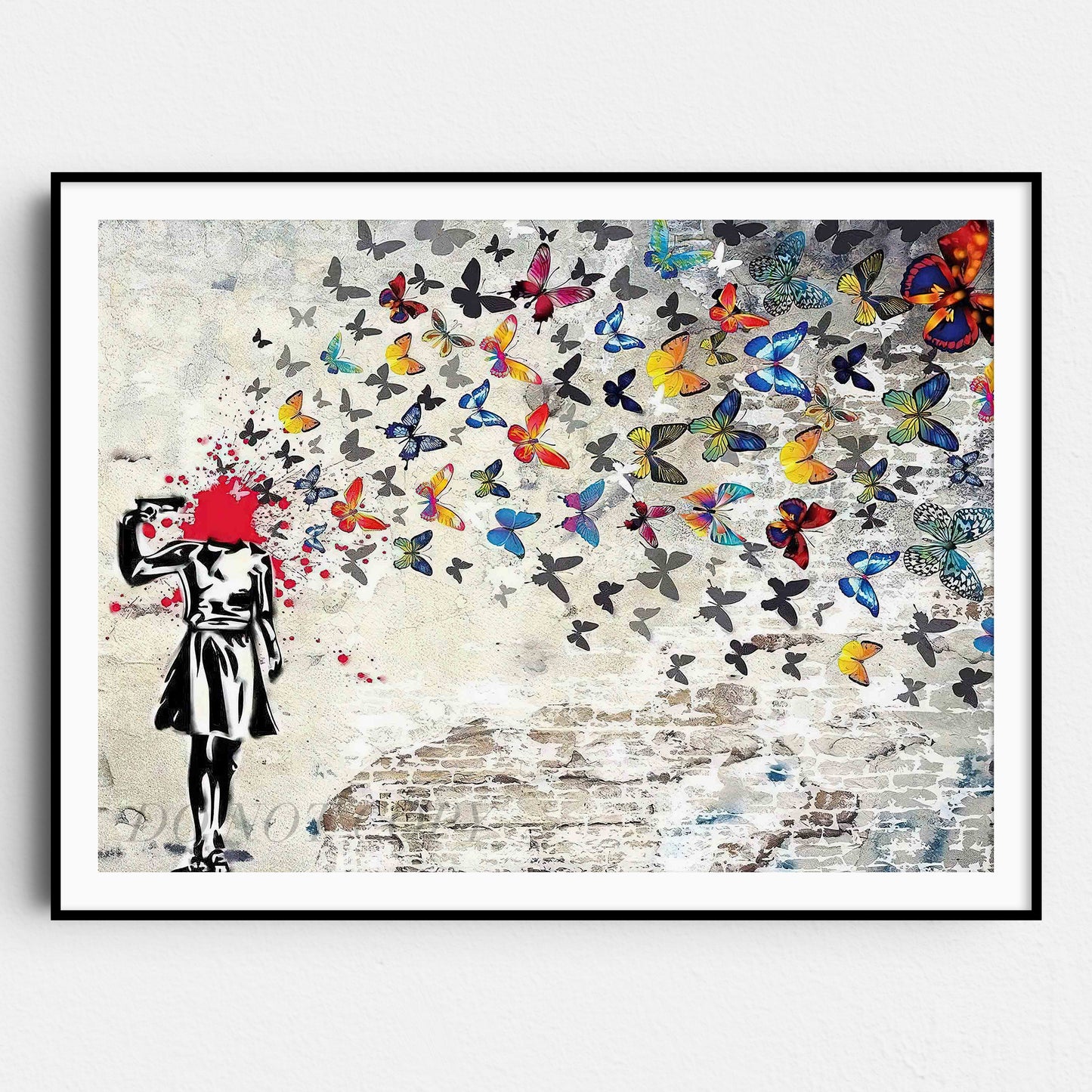 Headshot Butterfly Banksy