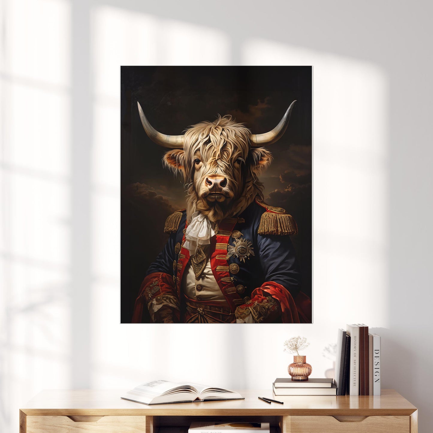 Highland Cow Aristocrat Portrait