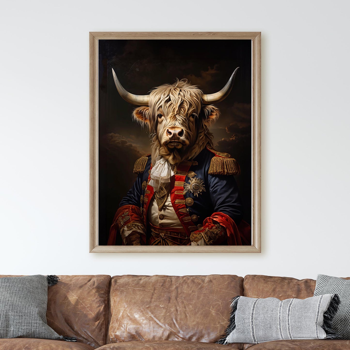 Highland Cow Aristocrat Portrait