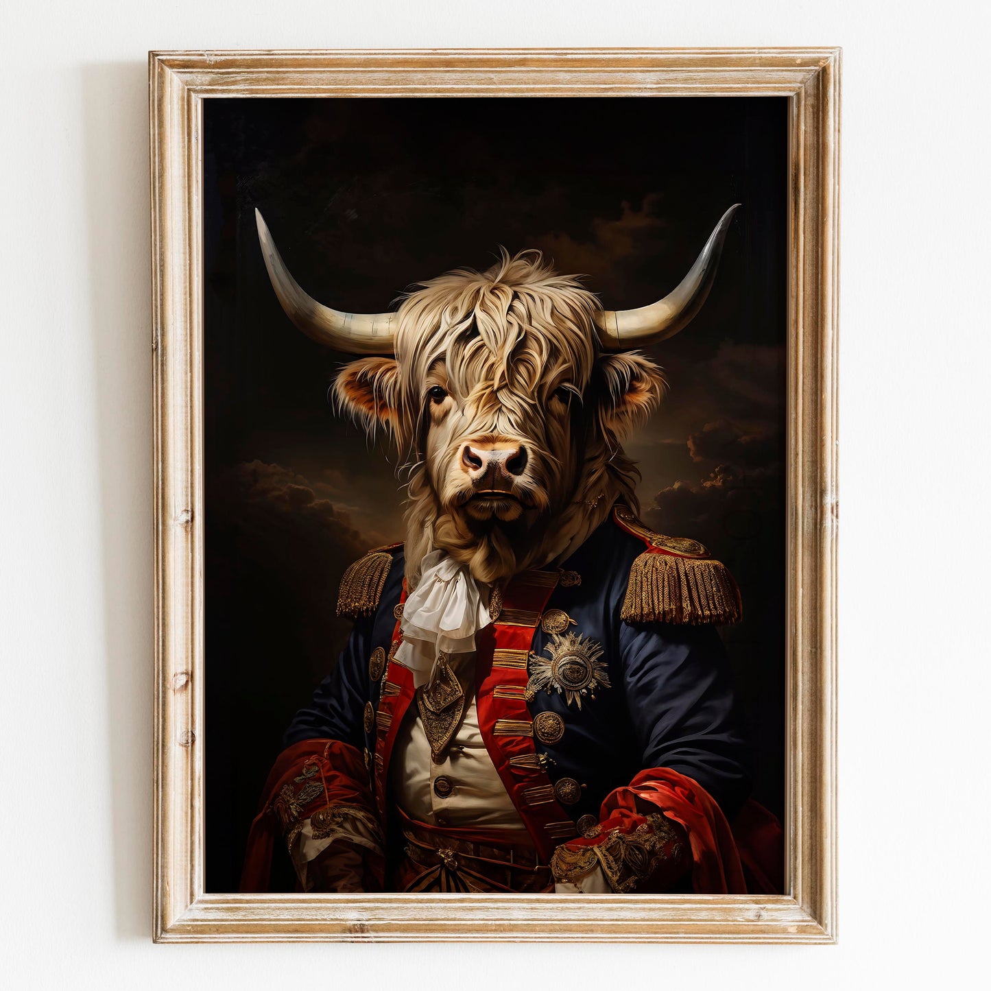Highland Cow Aristocrat Portrait