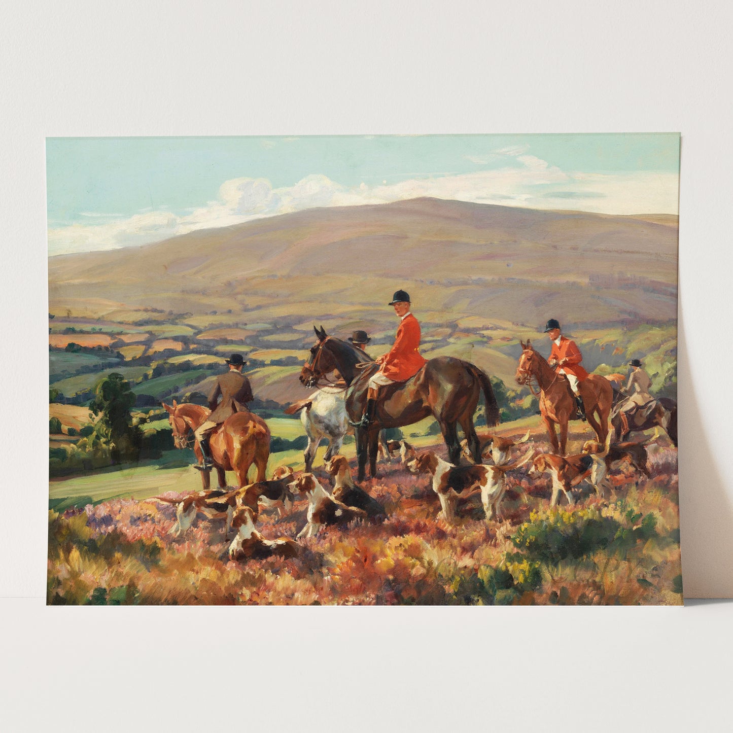 Huntsmen And Hounds On A Heather Moor