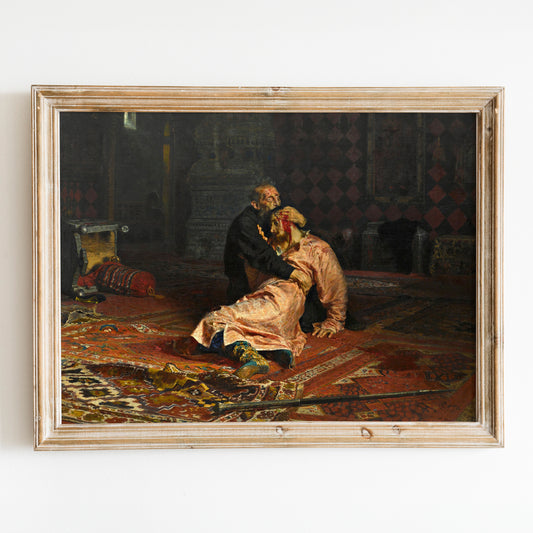 Ivan the Terrible and His Son Ivan on 16 November 1581 by Ilya Repin