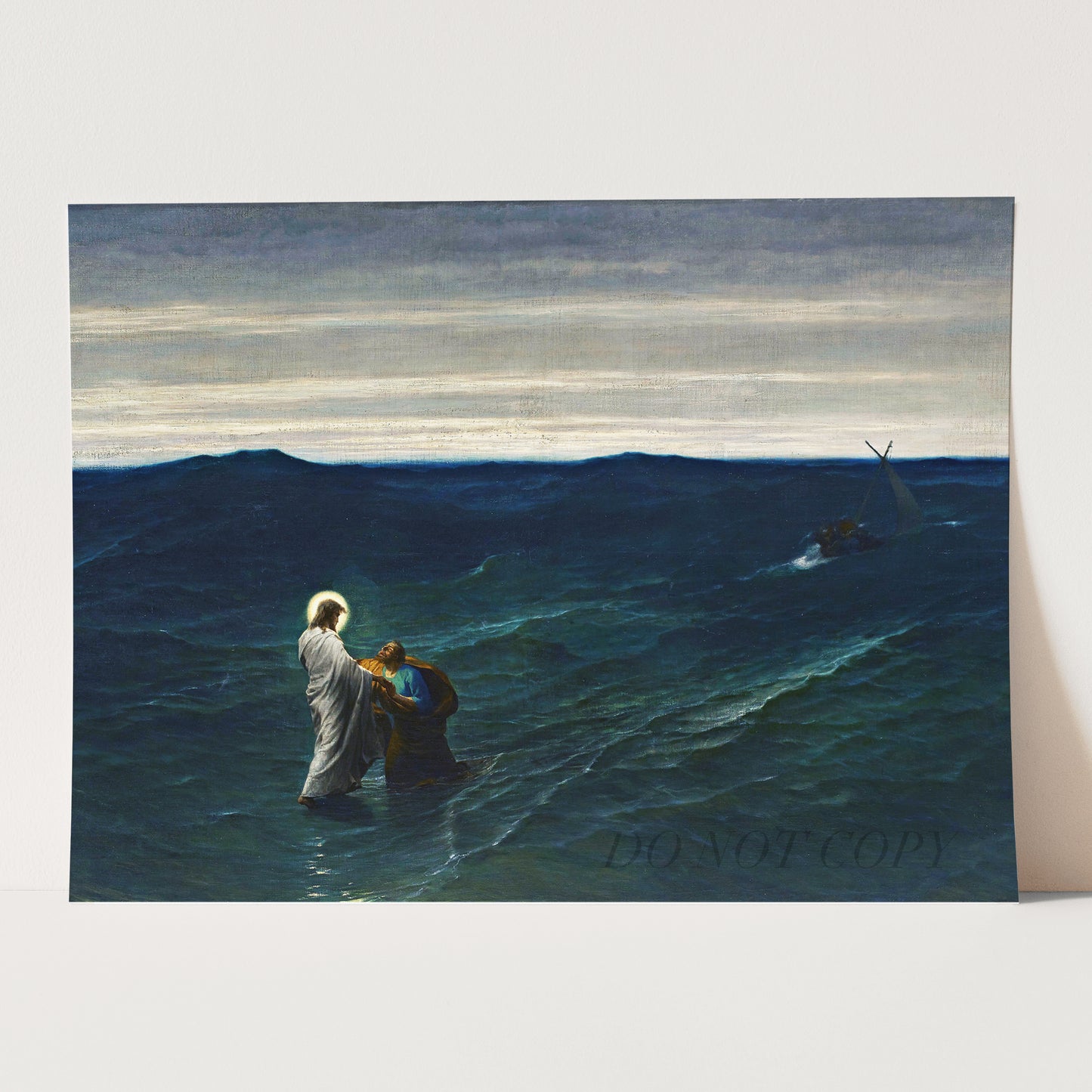 Jesus And Peter On The Water by Gustave Brion