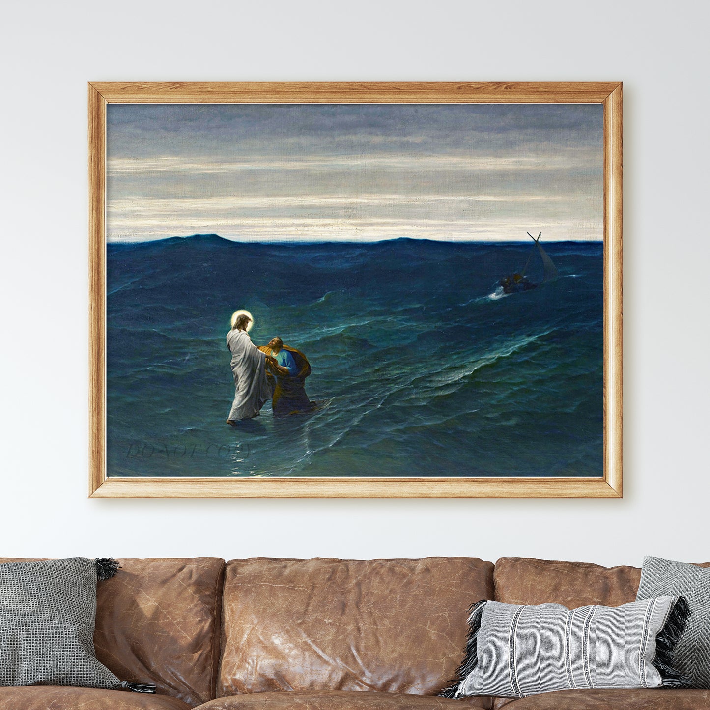 Jesus And Peter On The Water by Gustave Brion