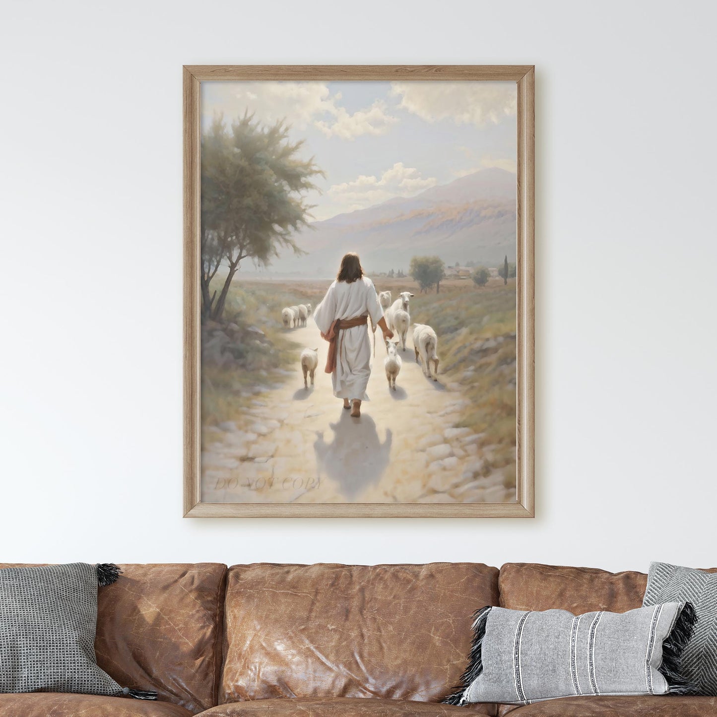 Jesus Walking with the Lambs