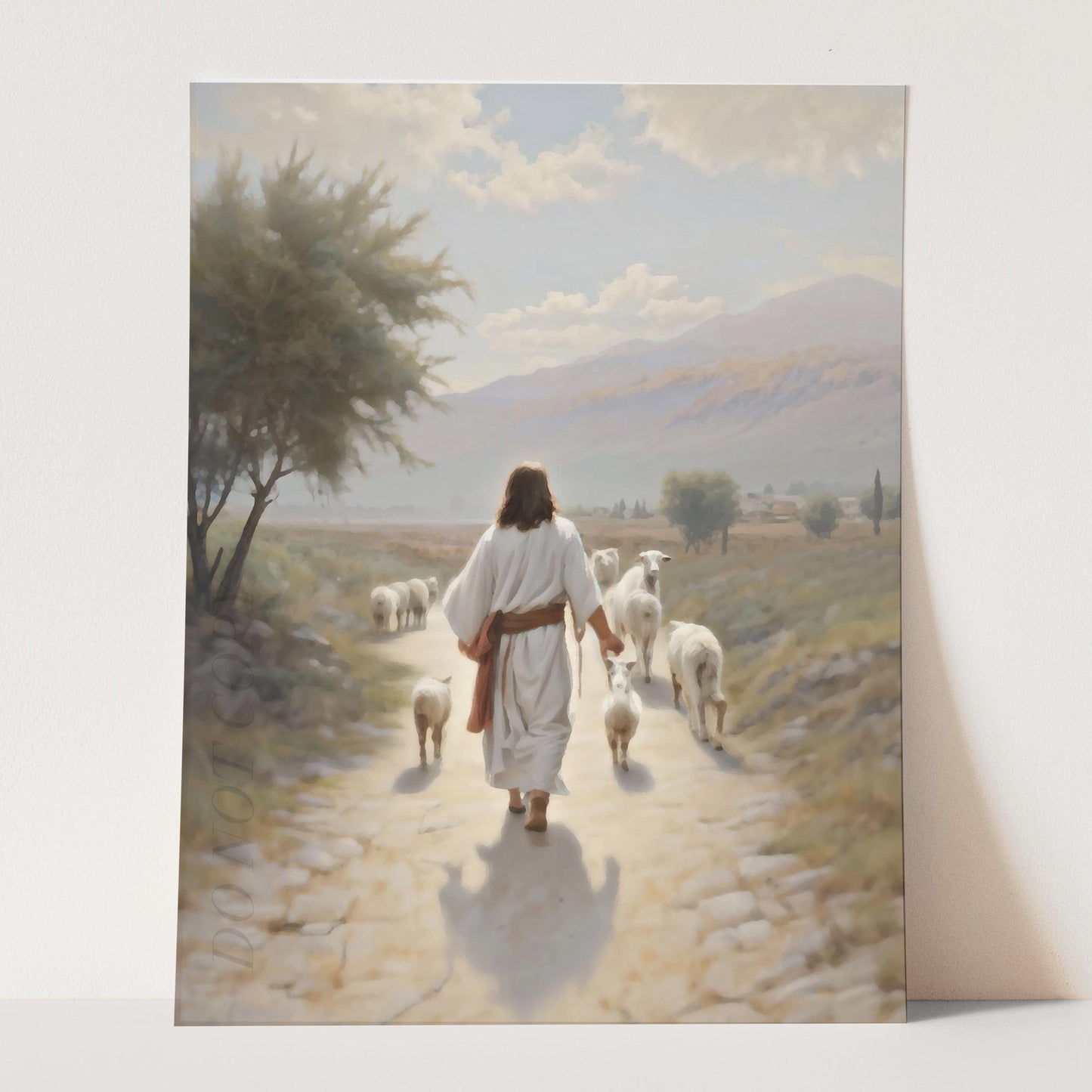 Jesus Walking with the Lambs
