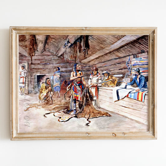 Joe Kipp's Trading Post by Charles Marion Russell