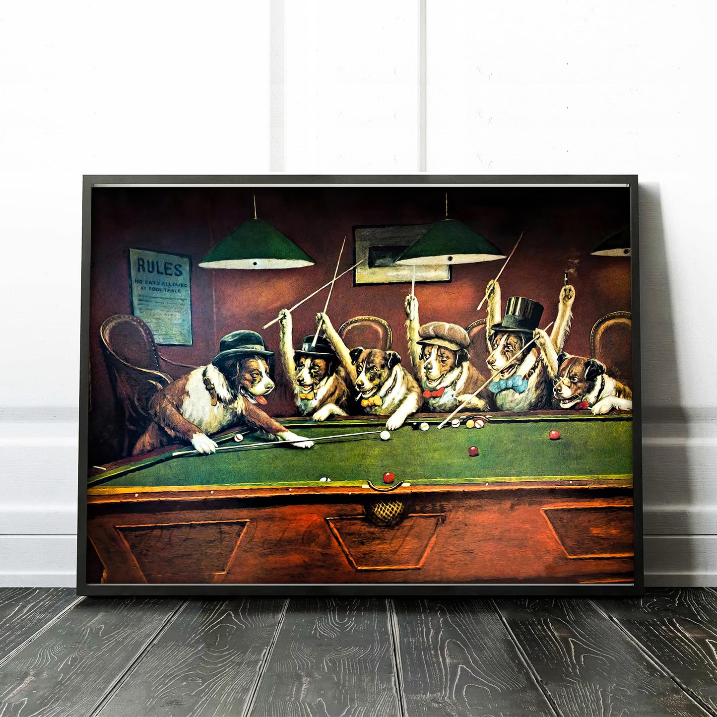 Dogs Playing Billiards - Kelly Pool