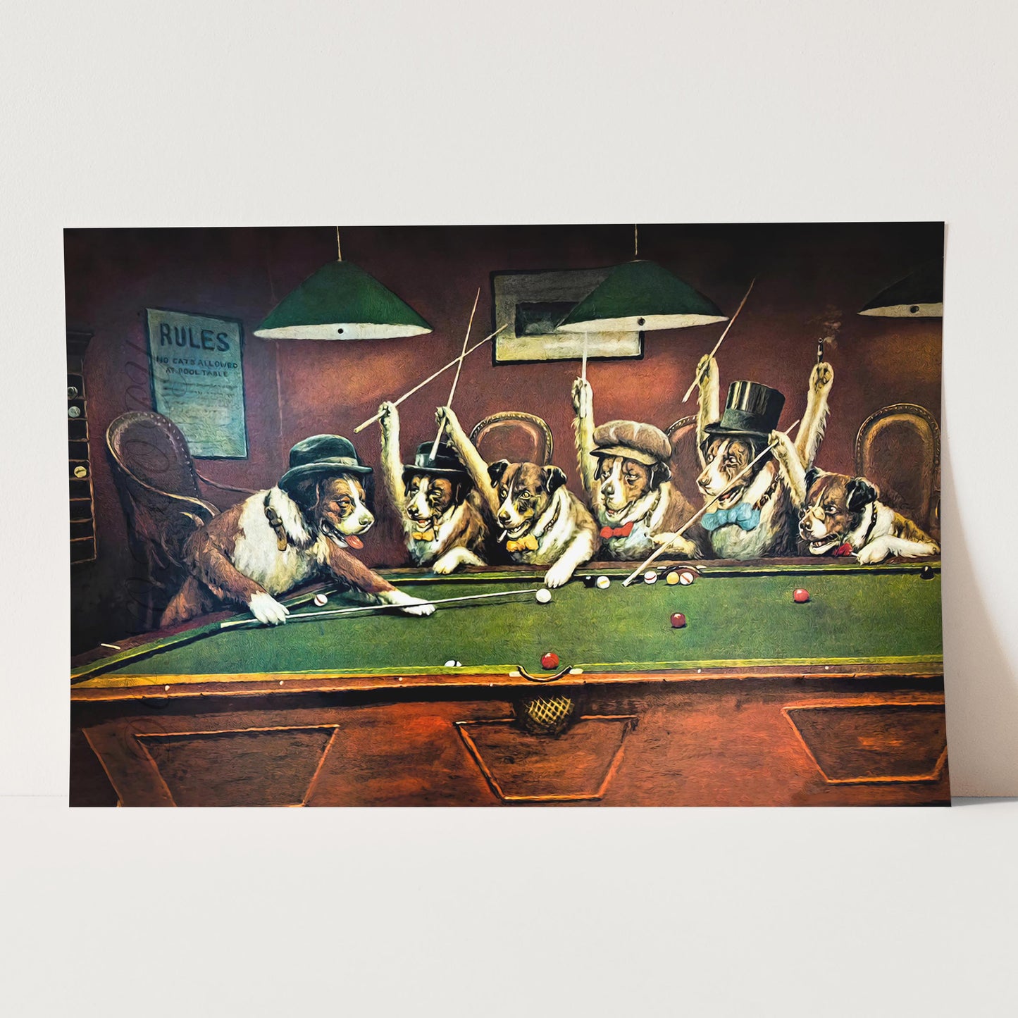 Dogs Playing Billiards - Kelly Pool
