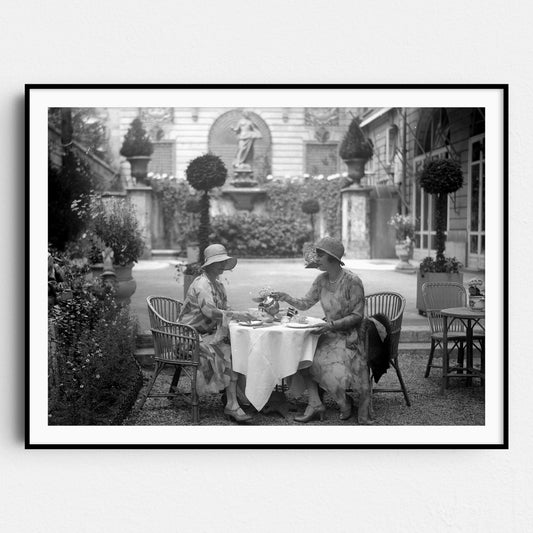 Ladies Drinking Tea in the Garden of the Ritz Paris