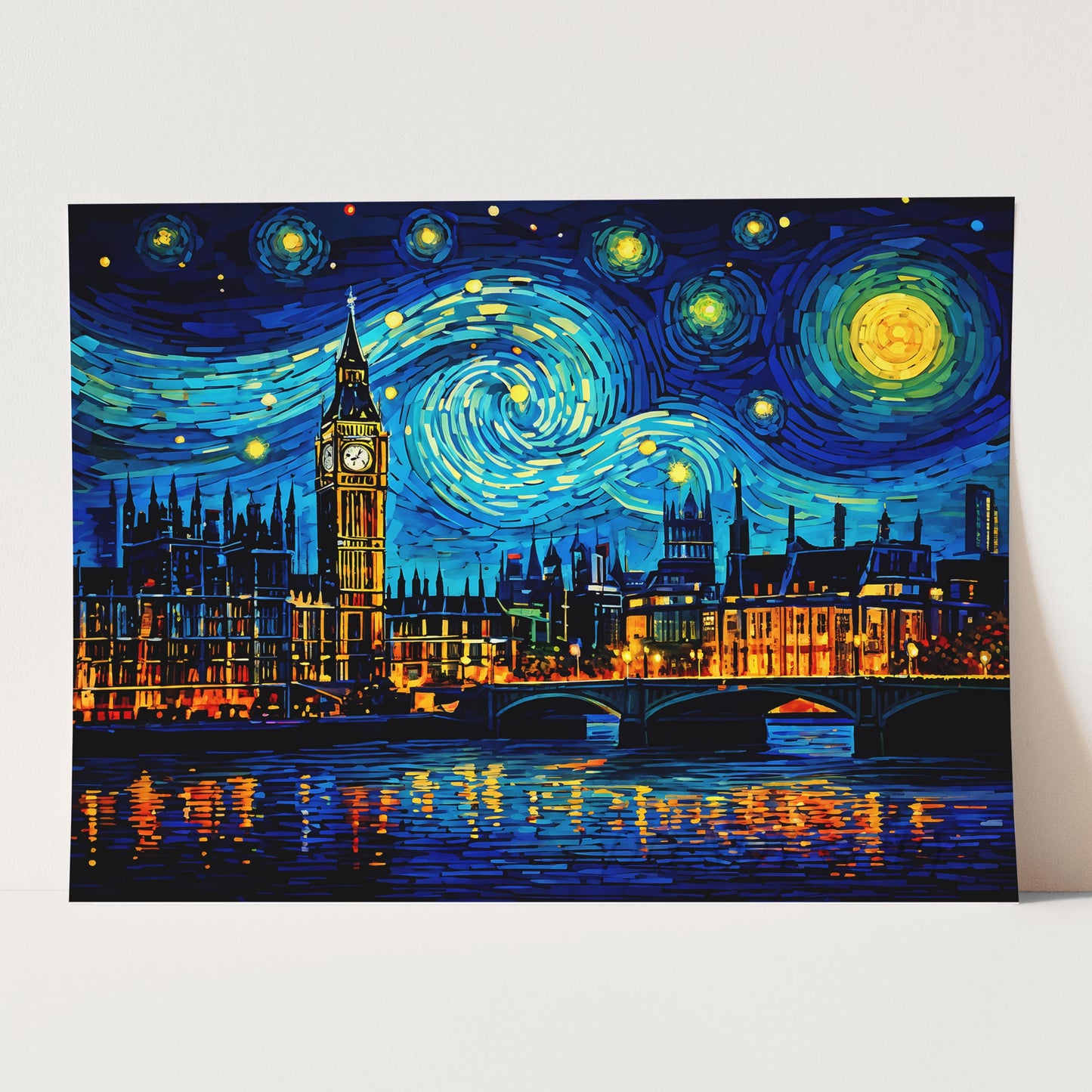 London Skyline as Van Gogh Starry Night