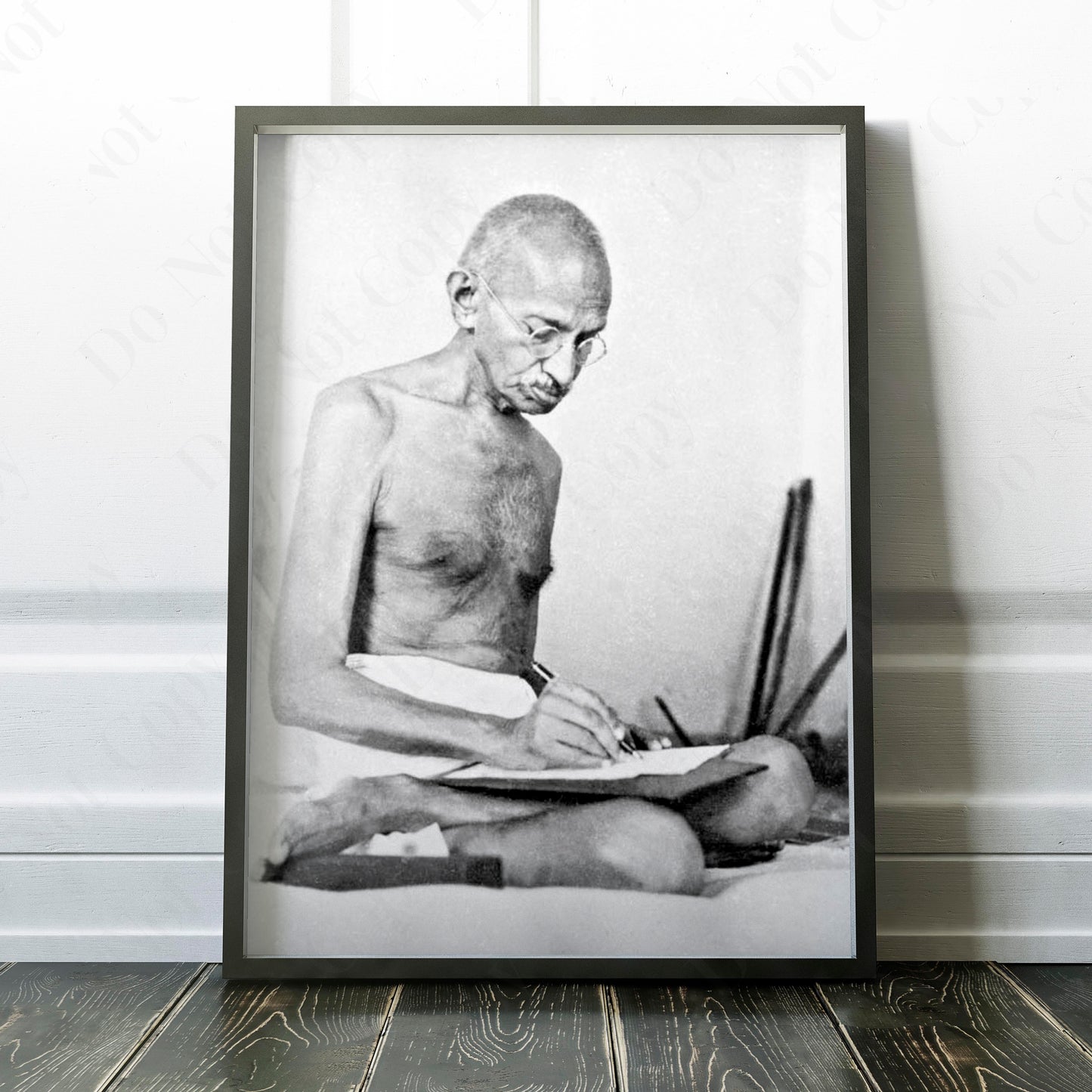 Mahatma Gandhi Writing, 1942