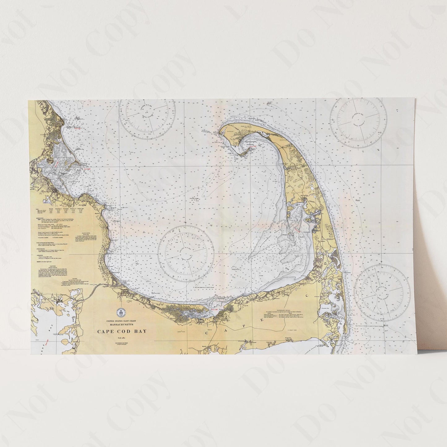 Map of Cape Cod Bay Massachusetts