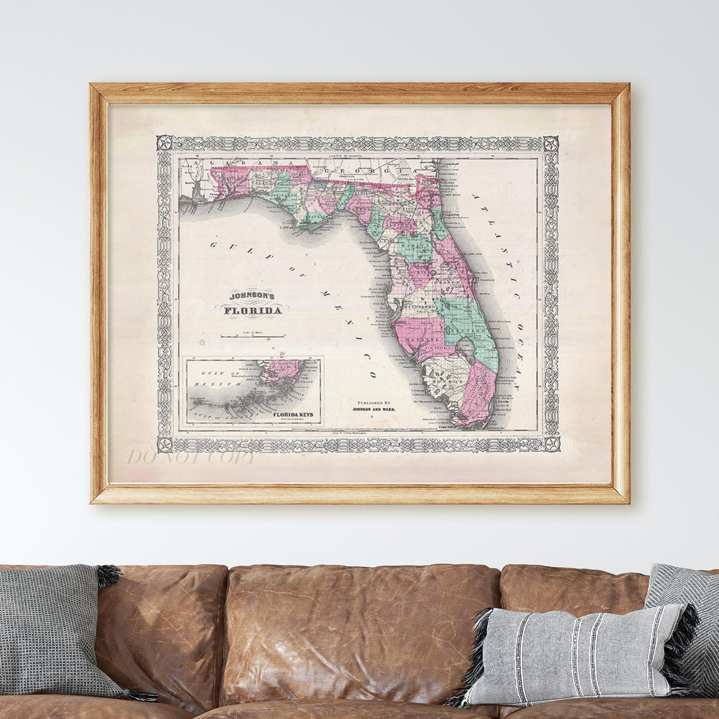 Map of Florida 1866